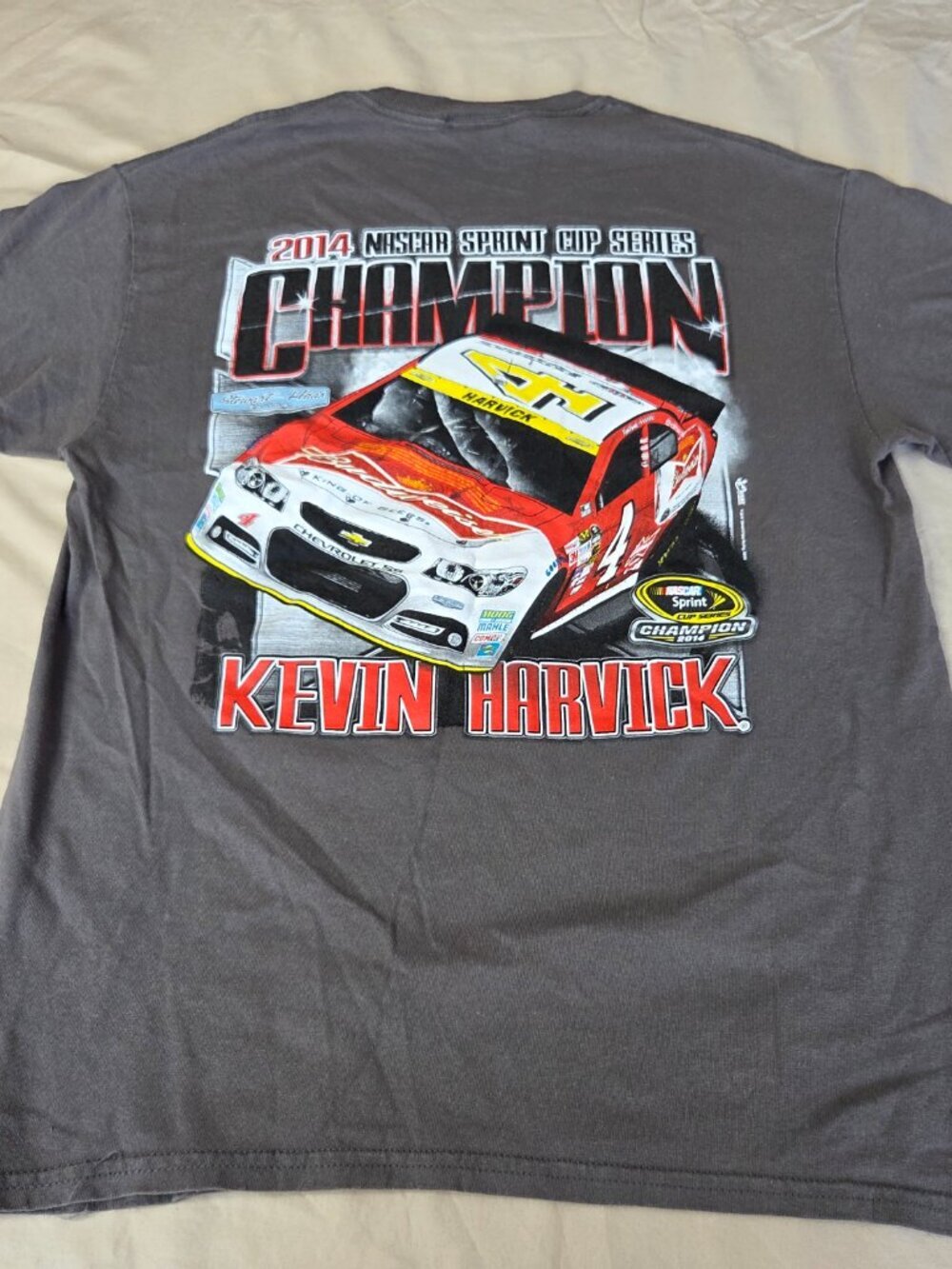 Chase Authentics Kevin Harvick 2014 NASCAR Sprint Cup Series Champion T-Shirt Gr - Picture 3 of 7
